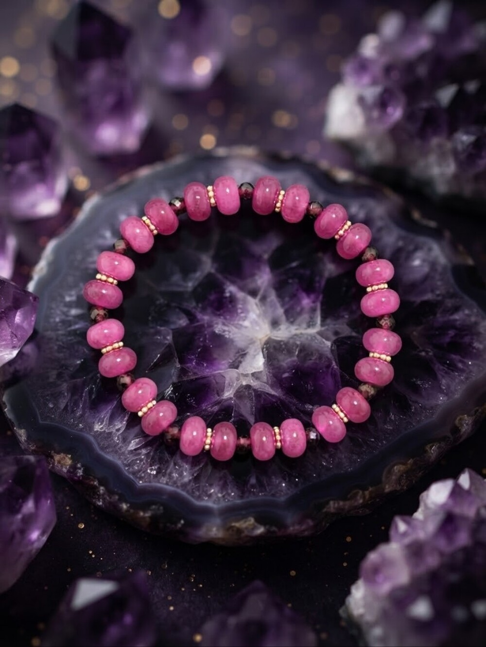 Jade/Garnet Bracelet